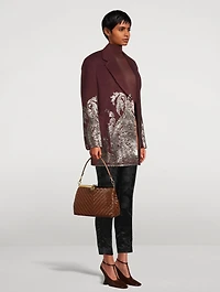 Medium Vela Woven Leather Shoulder Bag