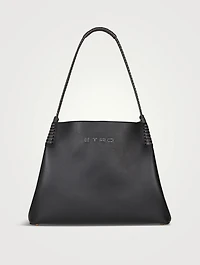Medium Libra Embroidered Leather Tote Bag