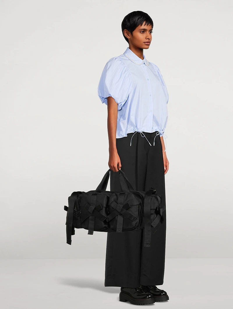Utility Embellished Bow Pochette Bag