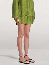Monogram Silk Pajama Shorts