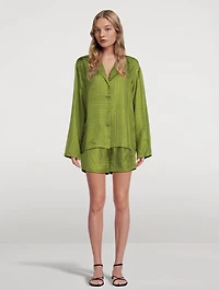Monogram Silk Pajama Shorts