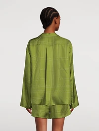 Monogram Silk Pajama Shirt