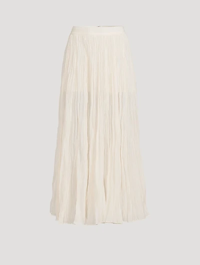 Plissé Maxi Skirt
