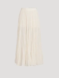 Plissé Maxi Skirt