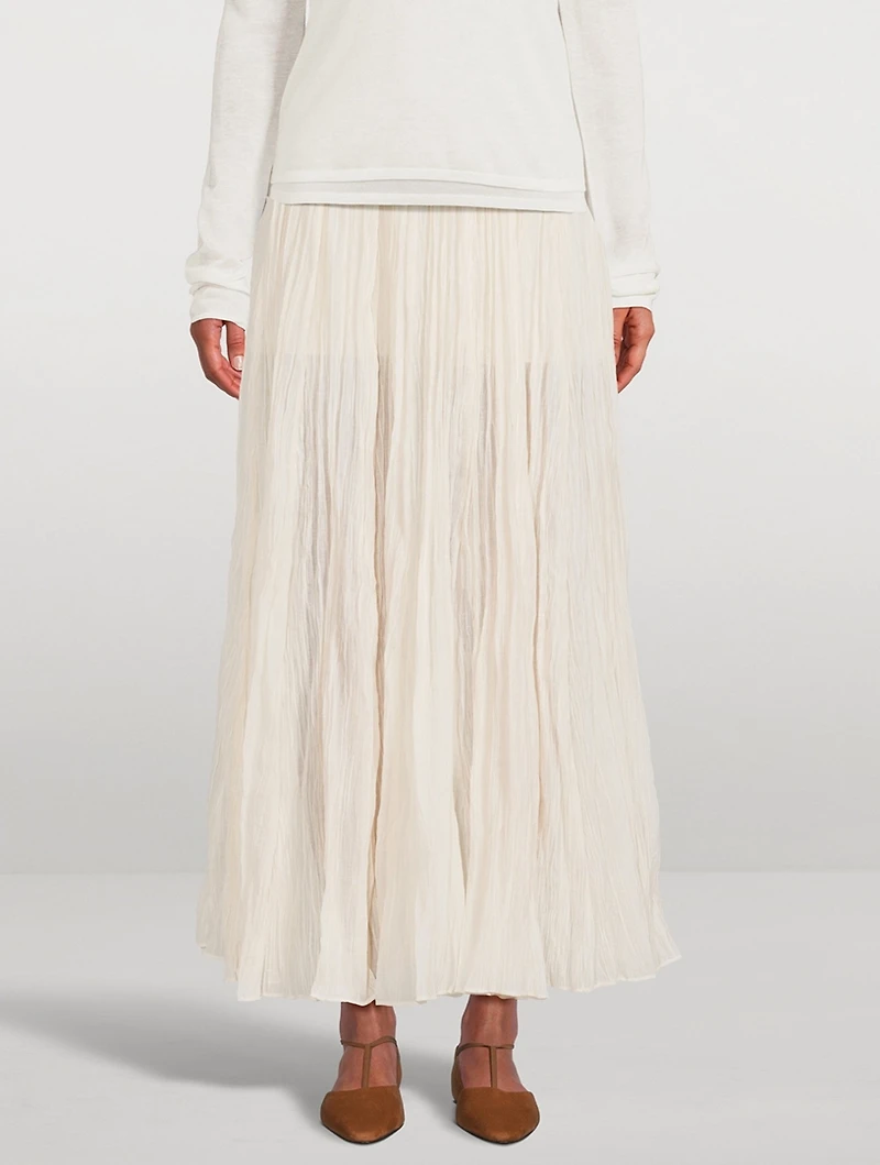 Plissé Maxi Skirt
