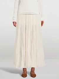Plissé Maxi Skirt
