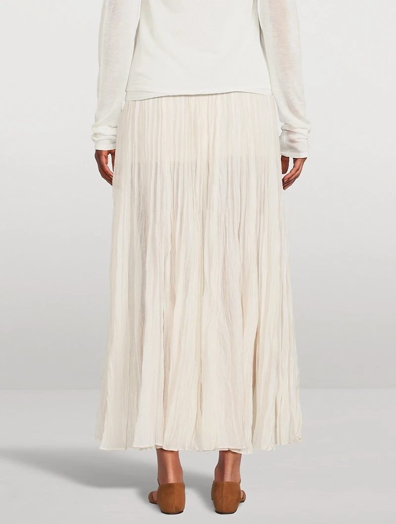 Plissé Maxi Skirt