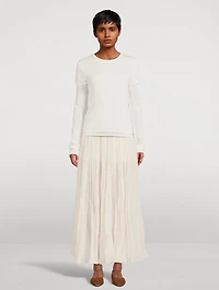 Plissé Maxi Skirt