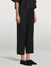 Straight-Leg Cropped Trousers