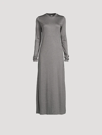 Long-Sleeve Jersey Maxi Dress