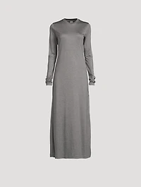 Long-Sleeve Jersey Maxi Dress