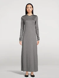 Long-Sleeve Jersey Maxi Dress