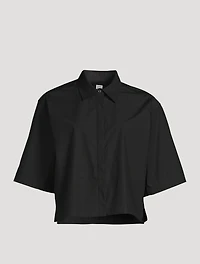 Cropped Organic Poplin Shirt