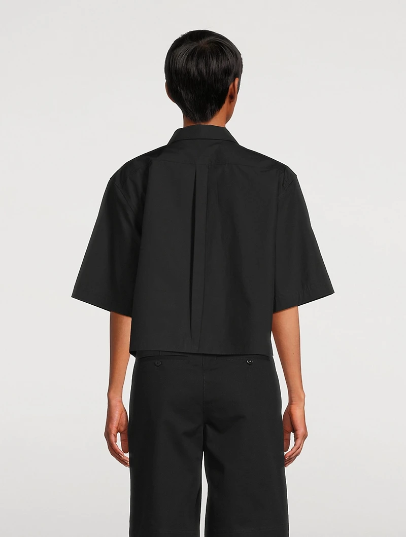 Cropped Organic Poplin Shirt