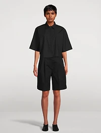 Cropped Organic Poplin Shirt