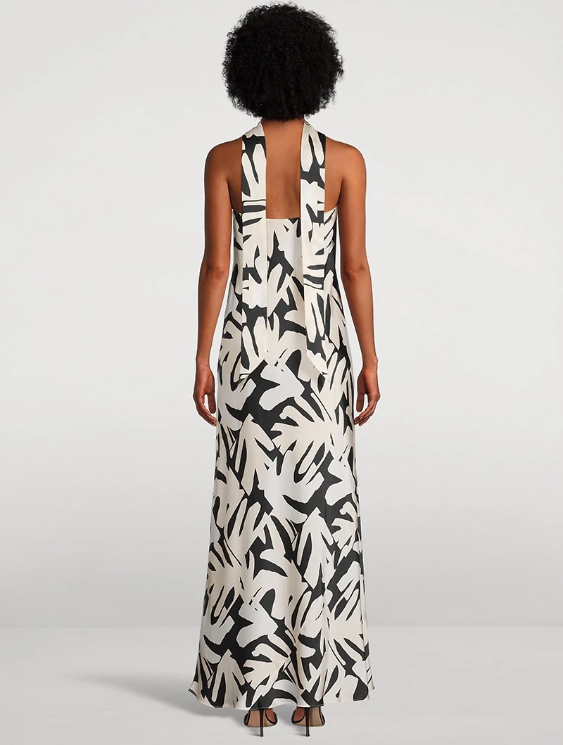 Micah Strapless Silk Bias Maxi Dress