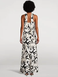 Micah Strapless Silk Bias Maxi Dress