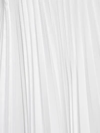 Pleated Poplin Midi Skirt