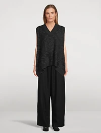 Floral Jacquard Cashmere Sweater Vest