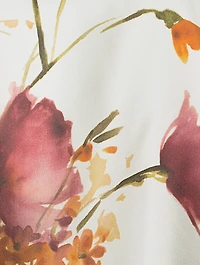 Silk Twill Blouse Anemone Print