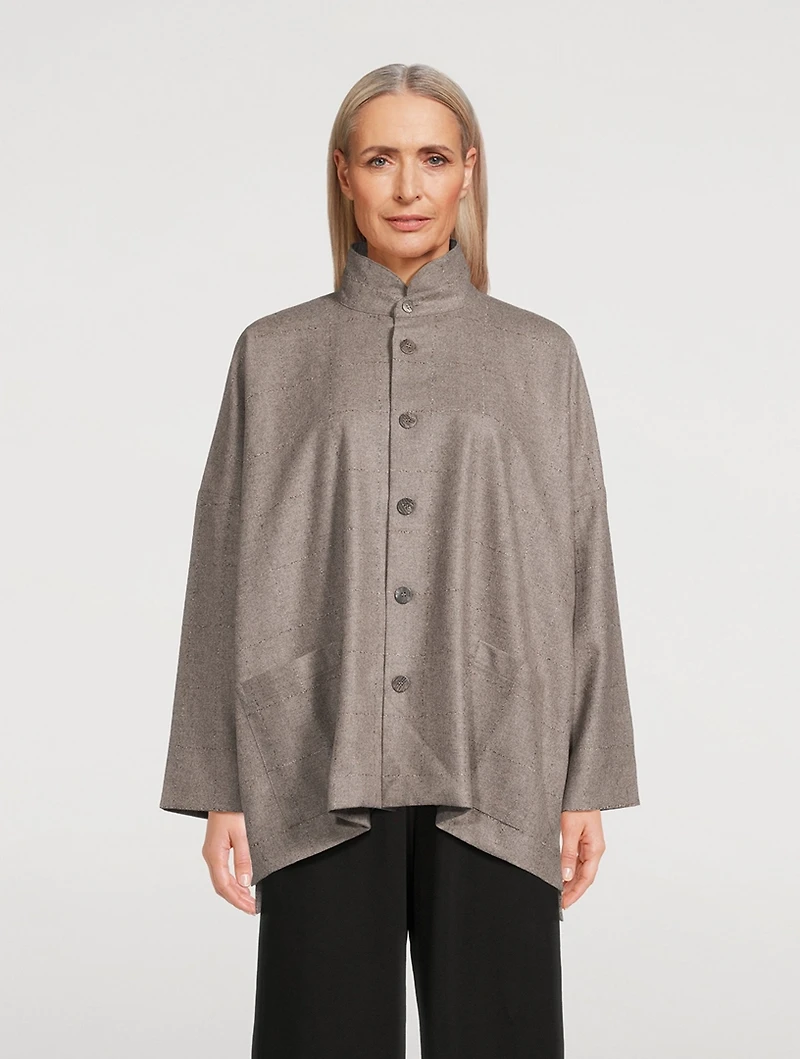 Windowpane Bouclé Jacket