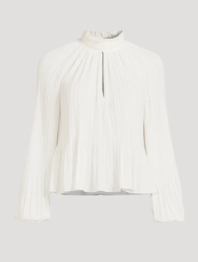 Walker Pleated Peasant Blouse