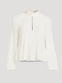 Walker Pleated Peasant Blouse