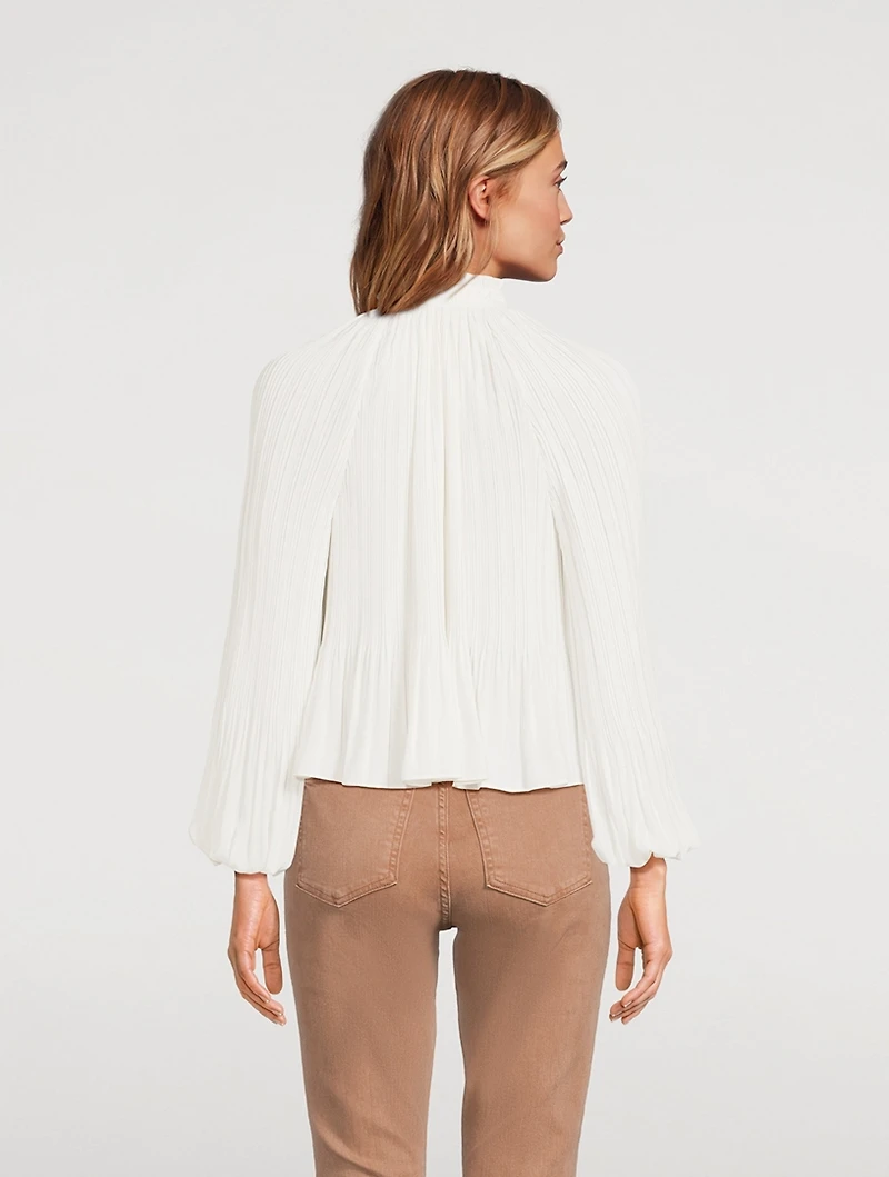 Walker Pleated Peasant Blouse