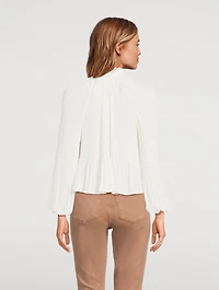 Walker Pleated Peasant Blouse