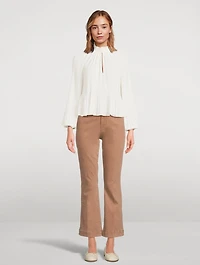 Walker Pleated Peasant Blouse
