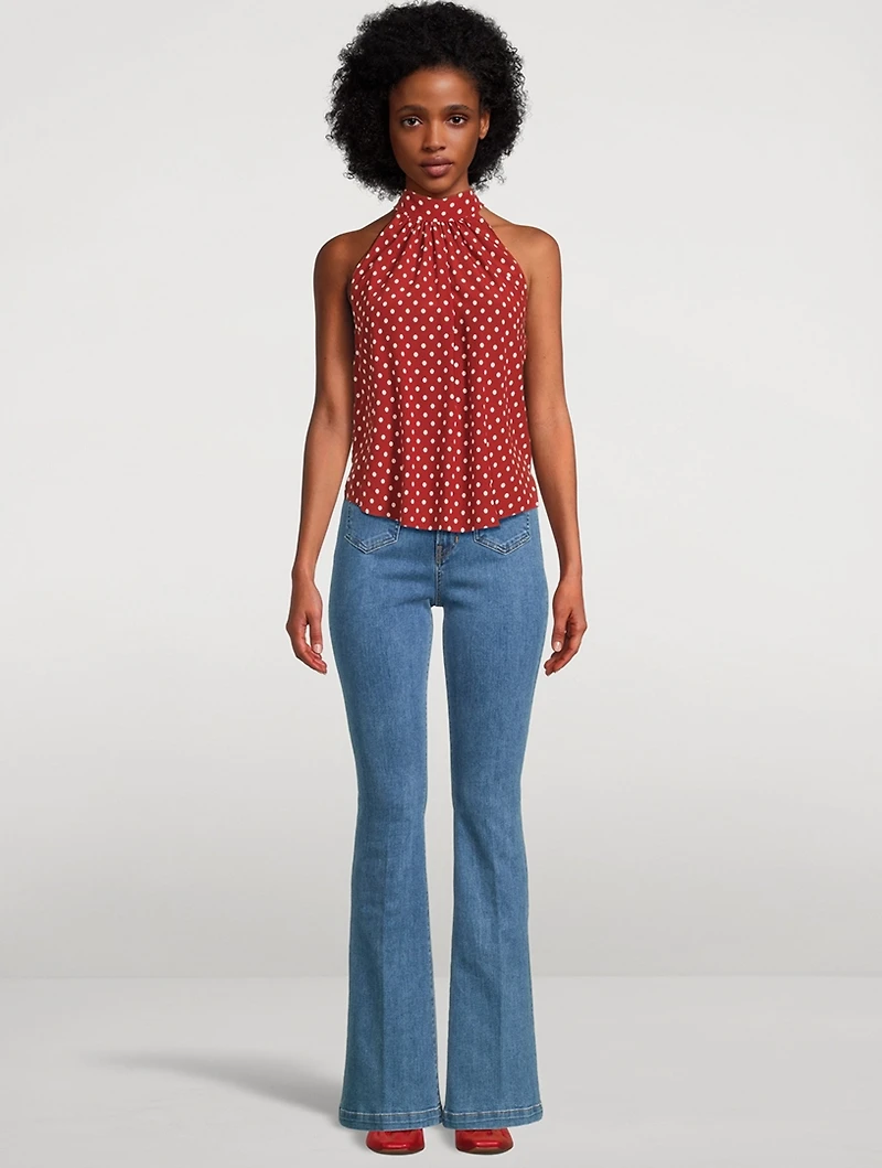 Kovi Halter Top Polka Dot Print