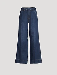 Taylor Belted Wide-Leg Jeans