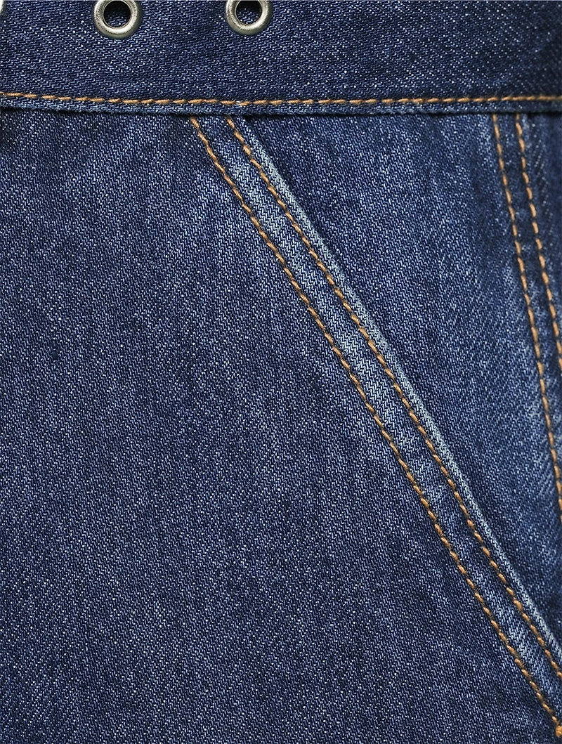 Taylor Belted Wide-Leg Jeans