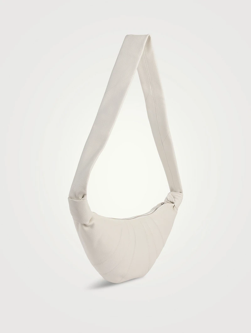 Small Croissant Leather Shoulder Bag