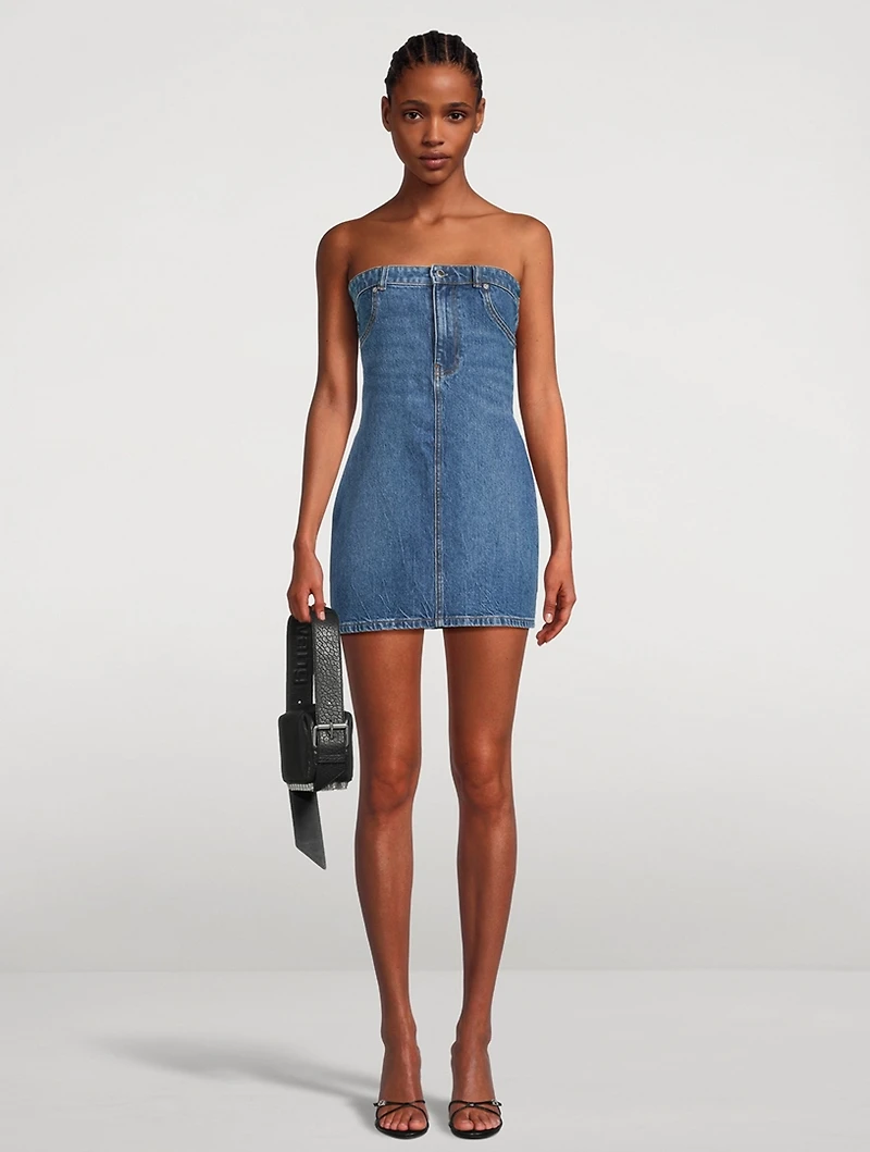 Strapless Denim Mini Dress