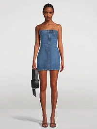 Strapless Denim Mini Dress