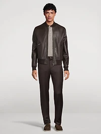 Reversible Leather Bomber Jacket