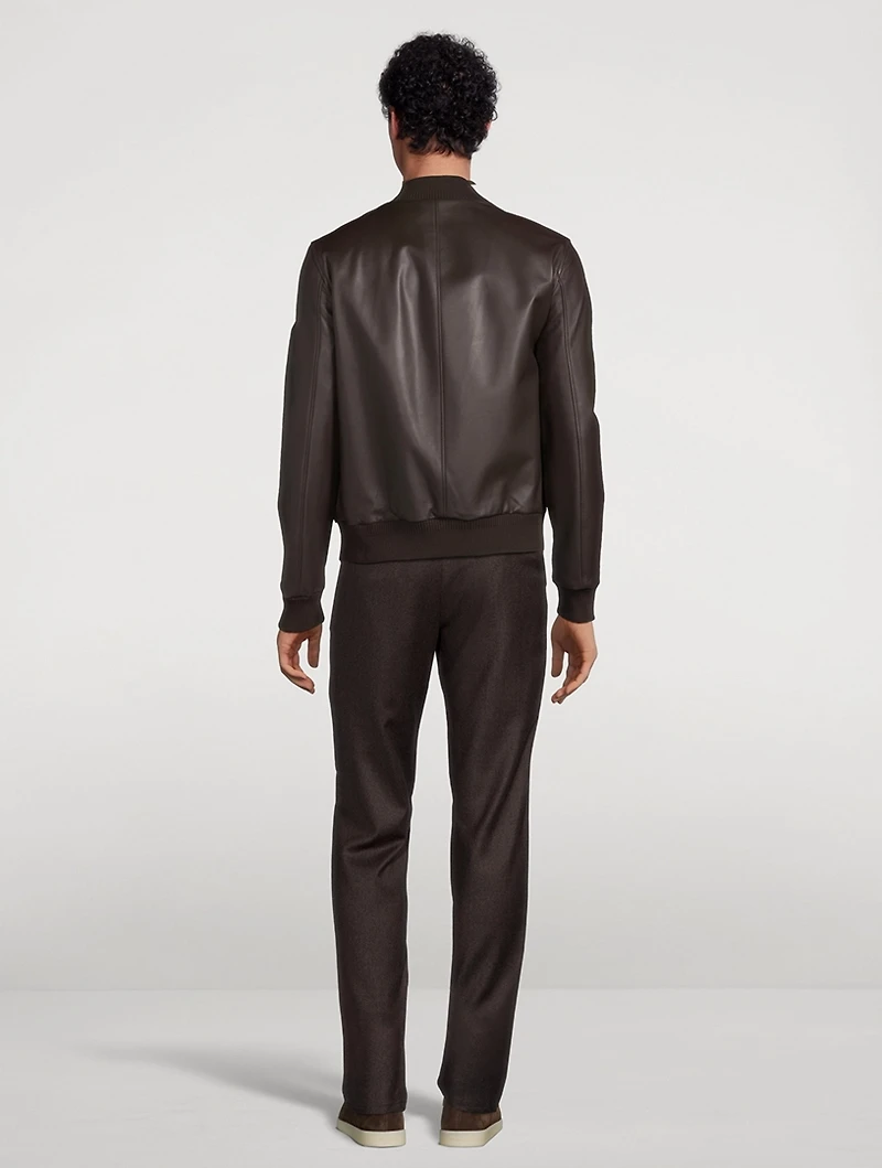 Reversible Leather Bomber Jacket