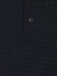 Wool Long-Sleeve Polo Shirt