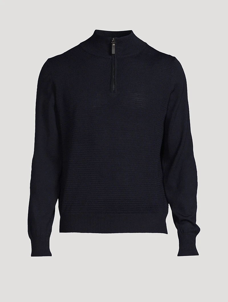 Wool Quarter-Zip Sweater