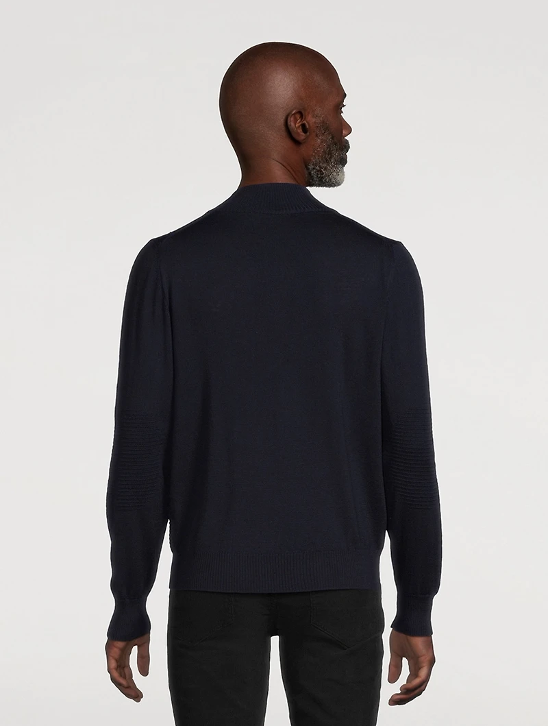 Wool Quarter-Zip Sweater