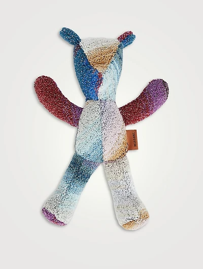 Metallic Patchwork Bear Plush Toy