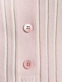 Cotton-Blend Shrunken Cropped Cardigan
