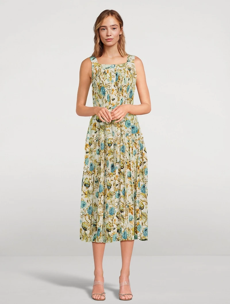 Annabeth Silk Shirt Dress Floral Print