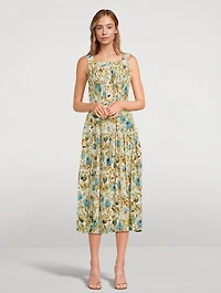 Annabeth Silk Shirt Dress Floral Print
