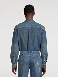 Painted Denim Shirt Jacket