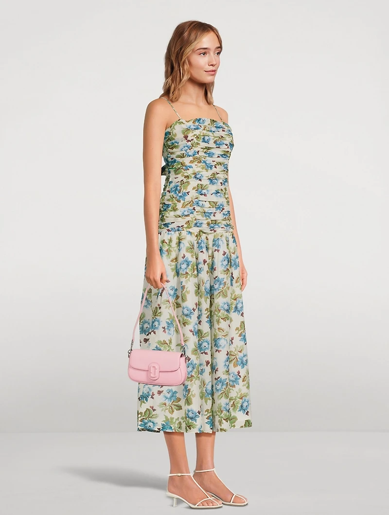 Raquel Ruched Midi Dress Floral Print