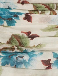 Raquel Ruched Midi Dress Floral Print