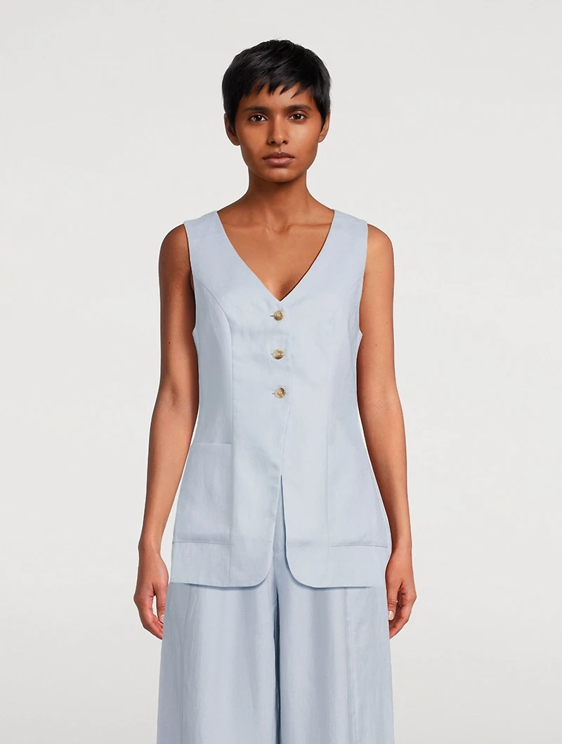 Lorenzo Linen Vest