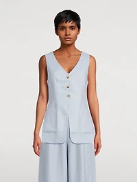 Lorenzo Linen Vest
